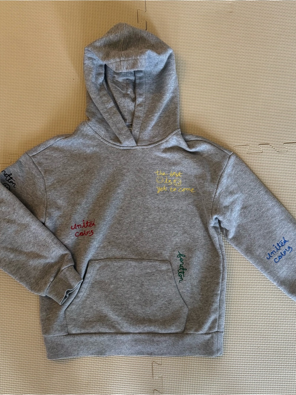 United Colors of Benetton Kids Grey Hoodie Sweatshirt